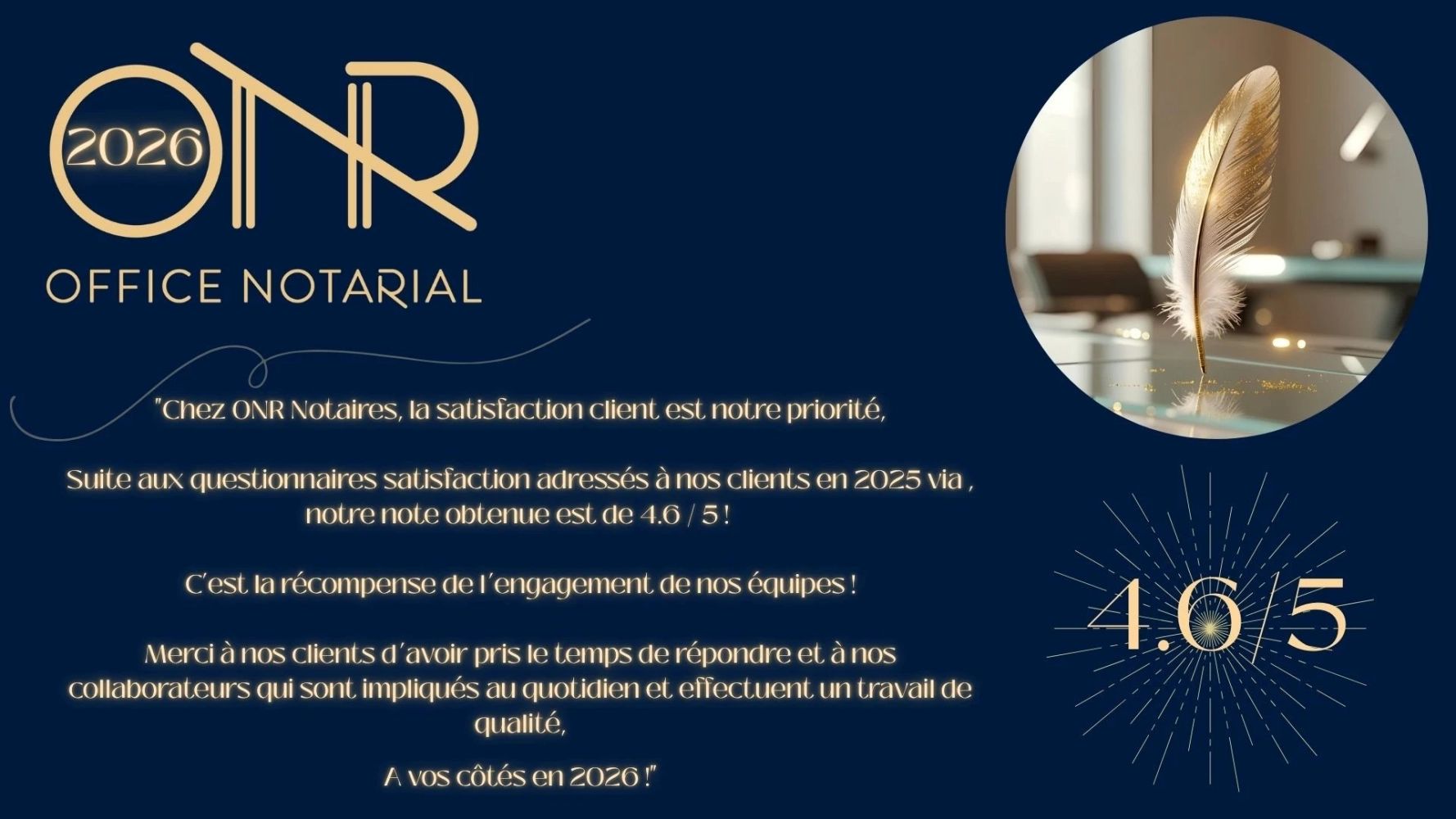 ONR Notaires - Satisfaction client 2026